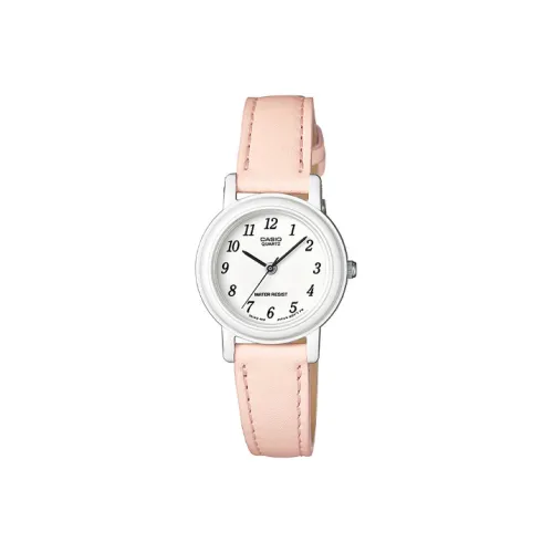 CASIO YOUTH Collection Круглый Аналоговый Кварцевый Механизм Кожаный Ремешок Часы Женские Белый Циферблат