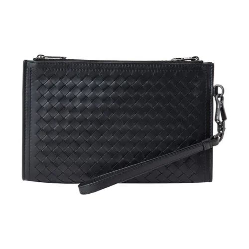 Bottega Veneta Клатч из коровьей кожи унисекс черный