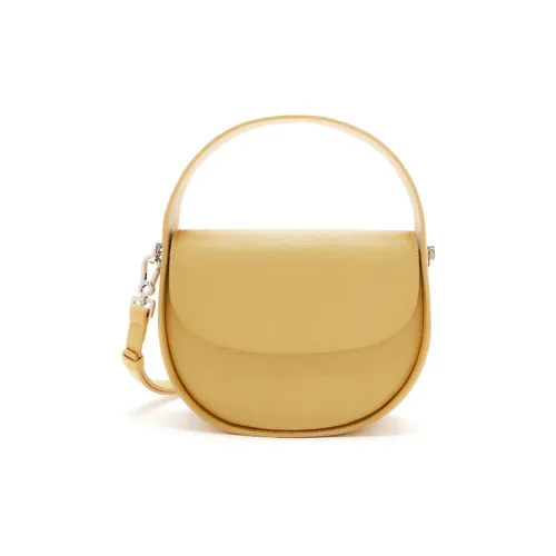 JESSIE JANE Коровья кожа Седло Сумка Сумка Одно плечо Рюкзак Key Pouch Большой Унисекс Урожай Золотой