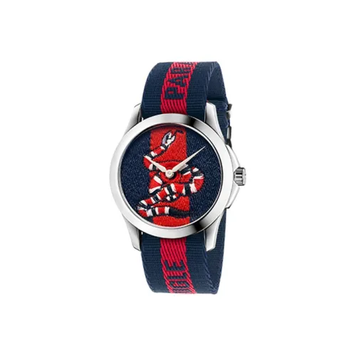 GUCCI G Timeless Collection Кварцевые часы Нейлоновый ремешок Синий циферблат Унисекс