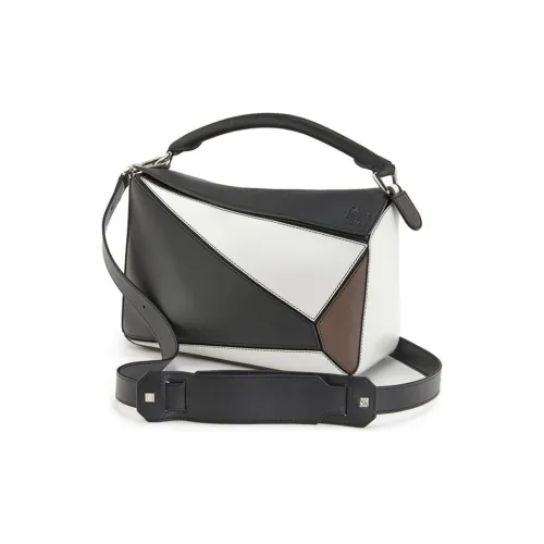 LOEWE Пазл Классический Телячья кожа Геометрический Сумка Пазл Сумка Сумка через плечо Сумка Женская Черная Коричневая