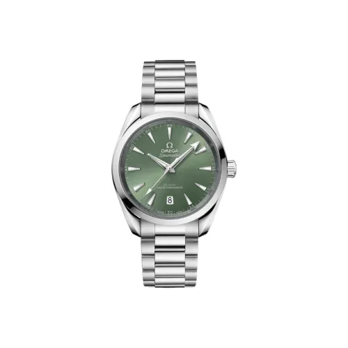 OMEGA AQUA TERRA 150 метров Автоматический Механический Механизм Унисекс Часы 38 мм Зеленый Циферблат Стальной Корпус Часов Стальной Ремешок