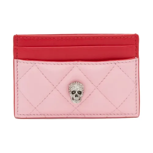 Alexander McQueen Коровья кожа Держатель для карт Женский Светло-розовый