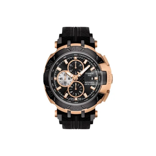 TISSOT Race Collection Автоматический Механический Механизм Мужские Часы Циферблат Черный Корпус Нержавеющая Сталь Ремешок Резиновый