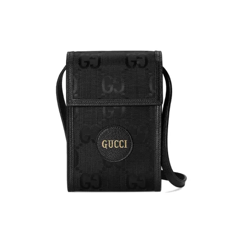 GUCCI Off The Grid Кожаный Нейлоновый Чехол для телефона с вставками из кожи Сумка через плечо Сумка на плечо Мужская Черная