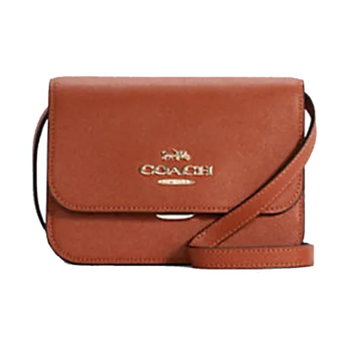 COACH Brynn Crossbody кожаная сумка через плечо маленькая женская Red Glowing Tomato Orange