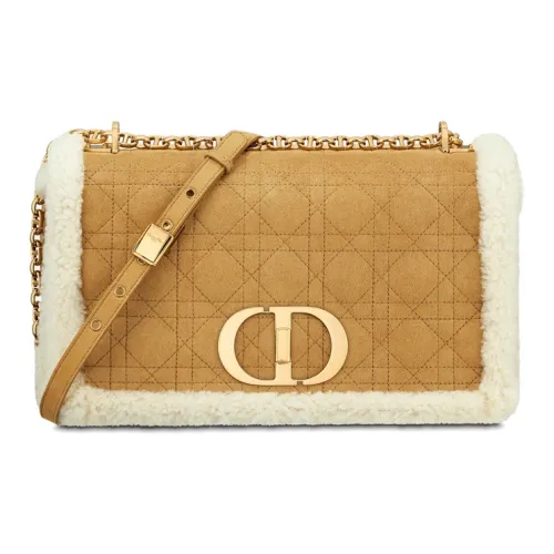 DIOR Caro Овчина And Шерсть Сумка через плечо Сумка на плечо Женская CAMEL