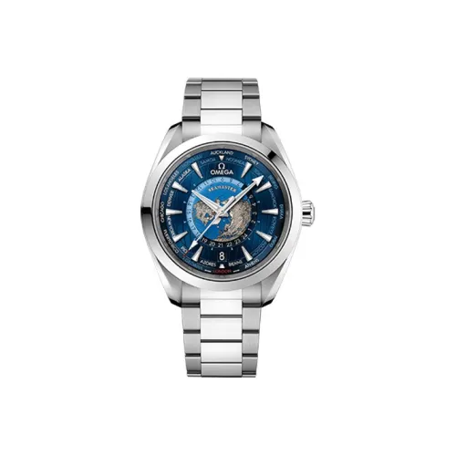 OMEGA Автоматический Механический Часы Мужские AQUA TERRA 150 метров, 43 мм, Синий