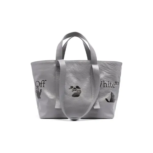 Off Белый Полиамид Хлопок Сумка Тоут Унисекс Серый