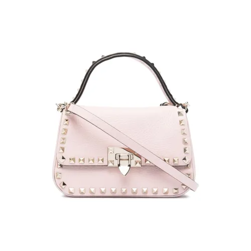 Valentino Кожа Плечевая Сумка Сумка Женская Розовая