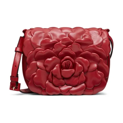 Valentino Atelier Sheepskin Leather Messenger Bag Shoulder Bag Handbag Women's Red