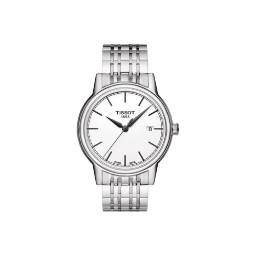 TISSOT Carson Elite Series Кварцевый механизм Мужские часы Циферблат 40 мм Белый корпус из нержавеющей стали