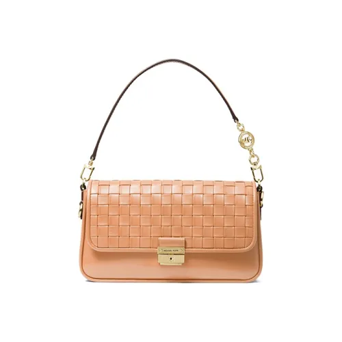 MICHAEL KORS Bradshaw Коровья кожа Baguette Сумка на плечо Маленькая Женская Дынно-оранжевая