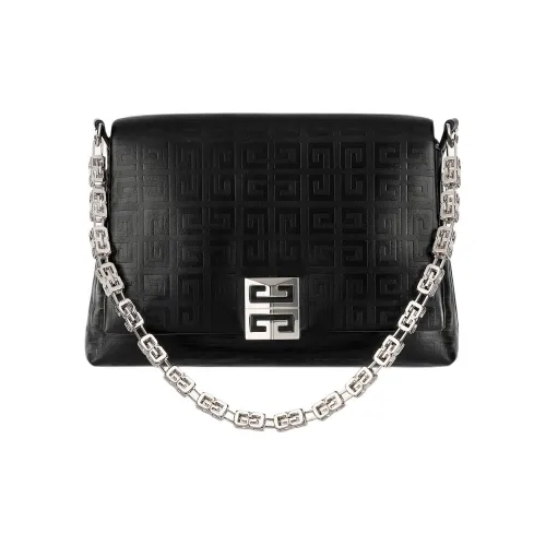 GIVENCHY 4G Коровья кожа Сумка с цепочкой Сумка через плечо Сумка среднего размера Женская Черная