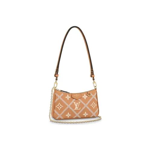 LOUIS VUITTON Мягкая крупнозернистая текстура коровьей кожи сумка с цепочкой плечевая сумка женская кремово-бежевая