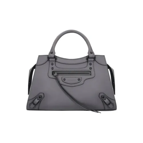 Balenciaga Neo Cagole City Кожа Сумка Унисекс Темно-Серый