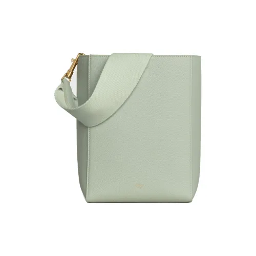 CELINE Sangle Коровья кожа Ведрообразная сумка Маленькая Женская Конфетный Аква Зеленый