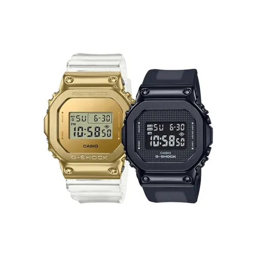 CASIO Парные часы Коллекция GM GM Кварцевый механизм Смольный ремешок Часы Унисекс Золотой циферблат