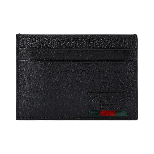 GUCCI Коровья кожа Держатель для карт Держатель для карт Мужской Черный