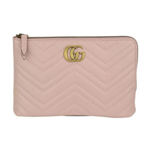 GUCCI Marmont Стеганый кожаный клатч стандартный женский розовый цвет конфетный