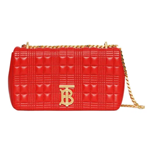 Burberry Lola Сумка Лоскутное Шитье Овечья Шкура Сумка через плечо Сумка на плечо Женская Красная