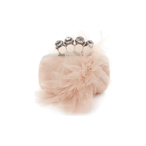 Alexander McQueen Замша Клатч Женские Розовый Чай
