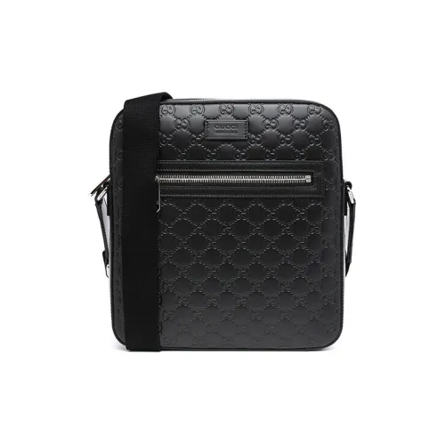 GUCCI Кожа Коровья кожа через плечо сумка на плечо средний мужской черный