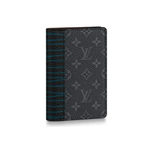 LOUIS VUITTON Холст Карман Кошелек Мужской Черный