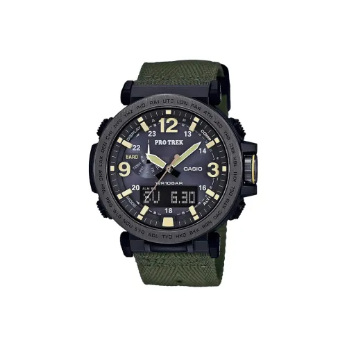 CASIO PRO TREK Collection PRG Кварцевый механизм цвет холста ремешок мужские часы черный циферблат модель PRG600YB 3