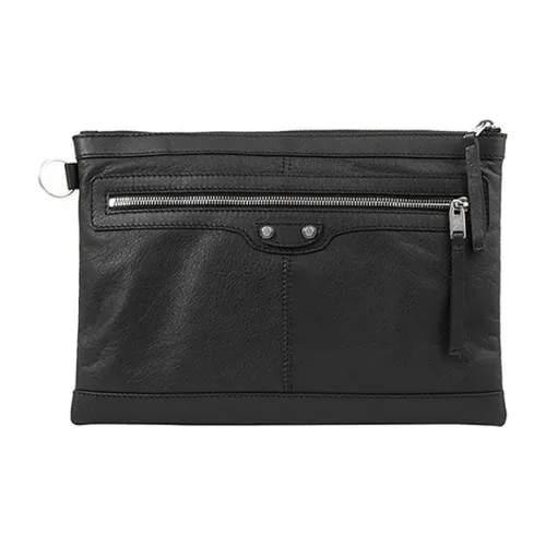 Balenciaga Lambskin Clutch Men's Black