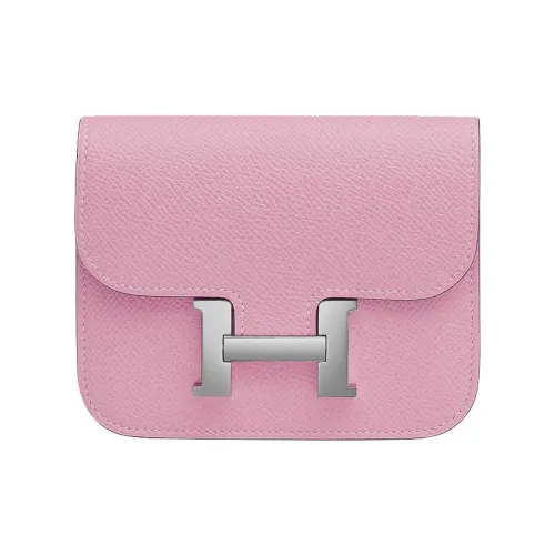 HERMES Телячья кожа Клатч Кошелек Бананка Женский Малва Фиолетовый