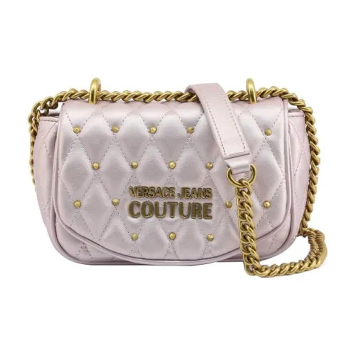 VERSACE JEANS COUTURE Кожа Цепь Сумка через плечо Средняя Женская Светло-розовая