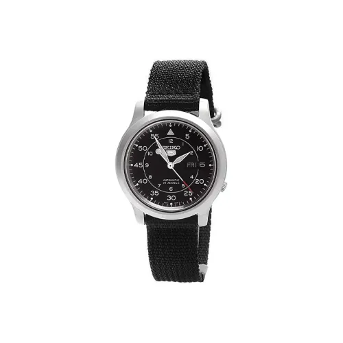 SEIKO Автоматический Механический Механизм Nylon Ремешок Часы Мужские Черный Циферблат