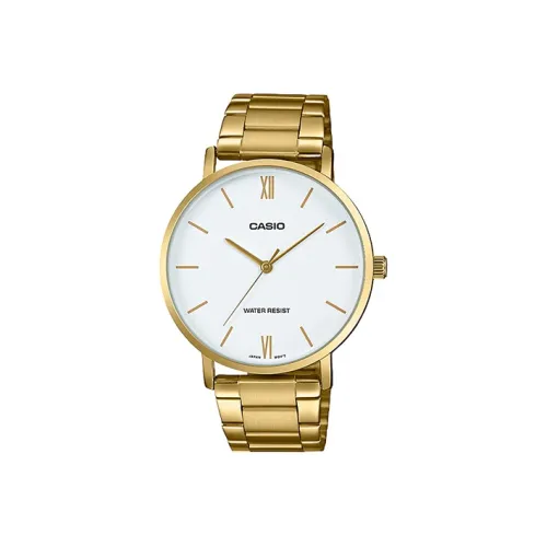 CASIO Standard Series Кварцевый механизм Часы Мужские Белый циферблат MTP VT01G 7B