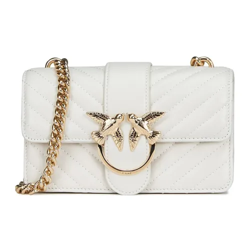 PINKO Quilt Овчина Swallow Сумка Сумка через плечо Сумка через плечо Мини Женская Белая