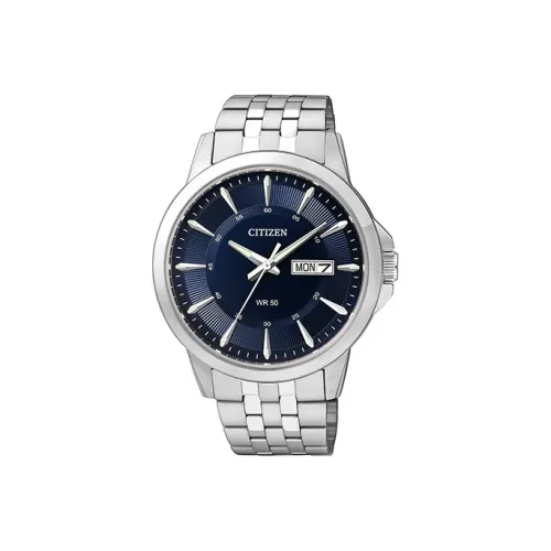 CITIZEN Кварцевый механизм нержавеющая сталь ремешок мужские часы синий циферблат модель BF2011 51L