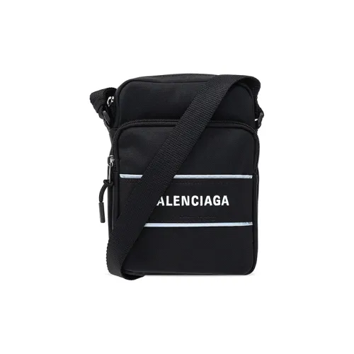 Balenciaga Nylon Messenger Bag Shoulder Bag Unisex Black Баленсиага Нейлоновая Сумка-доставка Плечевая сумка Унисекс Черная