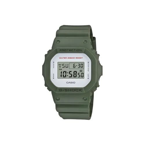 CASIO G SHOCK Collection Кварцевый механизм Смольный ремешок Часы Мужские Белый циферблат DW 5600M 3