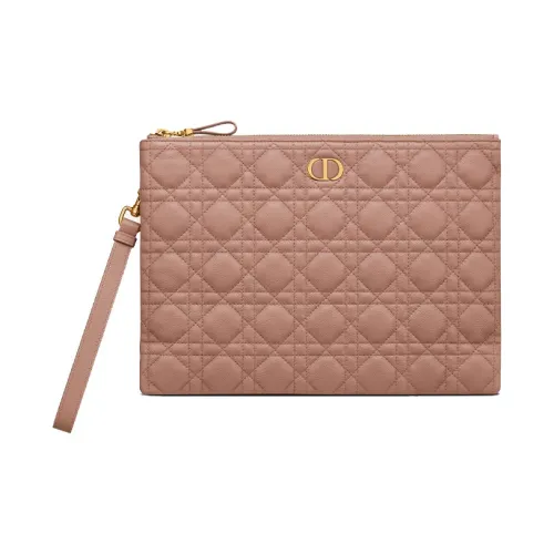 DIOR Caro Коровья кожа Кошелек для монет клатч женский розовый