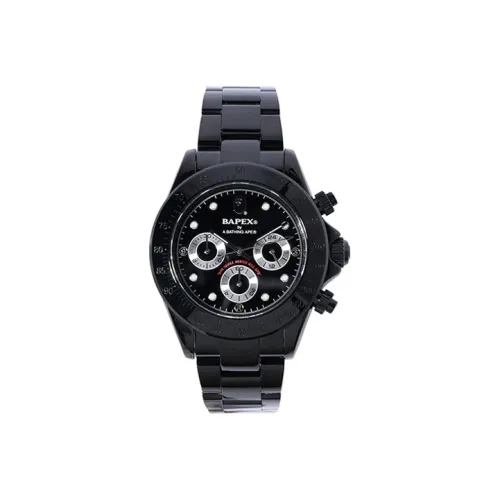 A BATHING APE Bape Watch Коллекция Кварцевый механизм Часы Унисекс Черный циферблат 1G30 182 048