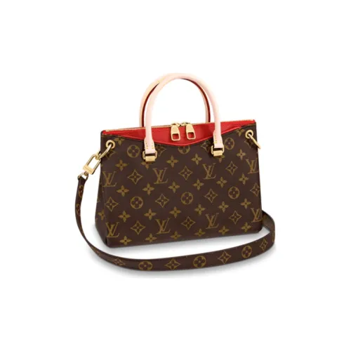 LOUIS VUITTON Pallas Canvas Legend Clutch Маленький Женский Вишневый Красный