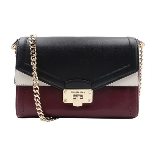 MICHAEL KORS Kinsley Кожа Сумка через плечо Средняя Женская Бургунди Белый Черный Многоцветный