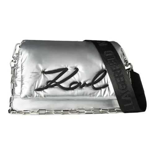 KARL LAGERFELD Полиэстер Плечо Сумка Стандартная Женская Серебряный