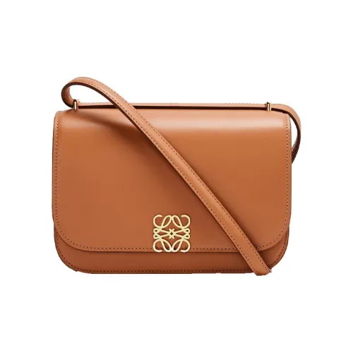 LOEWE Goya Silk Calfskin Portable Crossbody Clutch Small Women's Brown