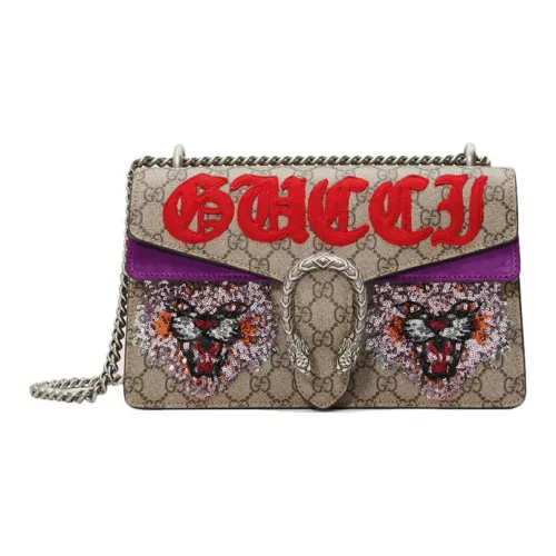 GUCCI Dionysus Холст и Кожа Сумка через плечо Женская