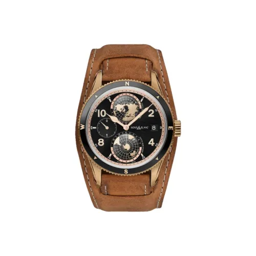 MONTBLANC 1858 Collection Автоматический Механический Часы Мужские 42 мм Черный Циферблат Бронзовый Корпус Часов