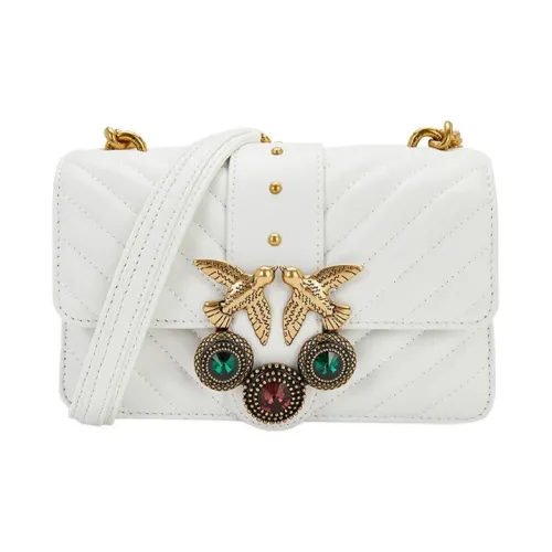 PINKO Овчина Swallow Сумка Сумка через плечо Маленькая Сумка Женская Белая