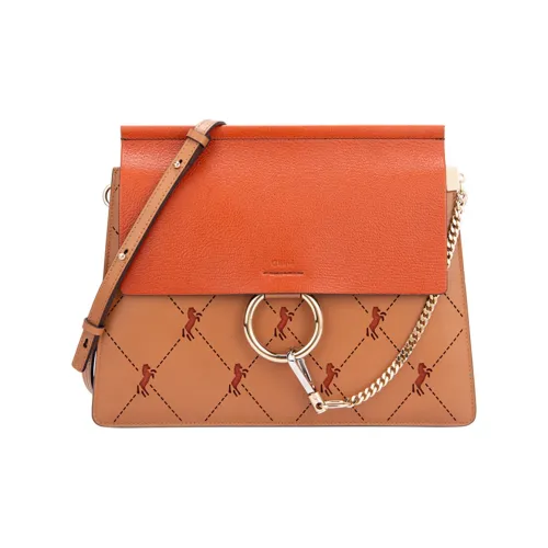 Chloe Chloé сумки Коровья кожа Сумка через плечо Женская Оранжевая Красная