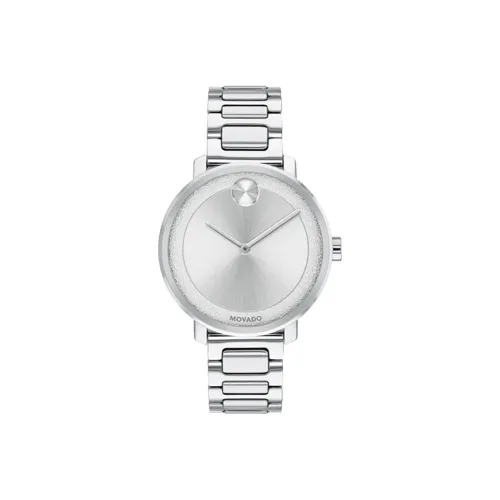 MOVADO Смелый Кварцевый Механизм Мужские Часы Циферблат 34 мм Серебристый Нержавеющая Сталь Корпус Нержавеющая Сталь Ремешок 3600501