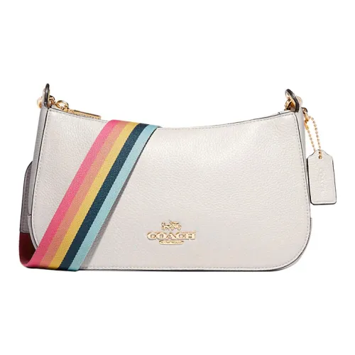 COACH Jes Песочная кожа Сумка через плечо Средняя Женская Белая
